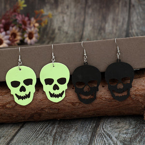 2 Piece PU Leather Skull Dangle Earrings - Teresa's Fashionista LLC