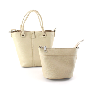 P25018 2-in-1 Small Microfiber Leather Tote w/Crossbody Bag