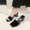 Open Toe Block Heel Sandals-Teresa's Fashionista LLC
