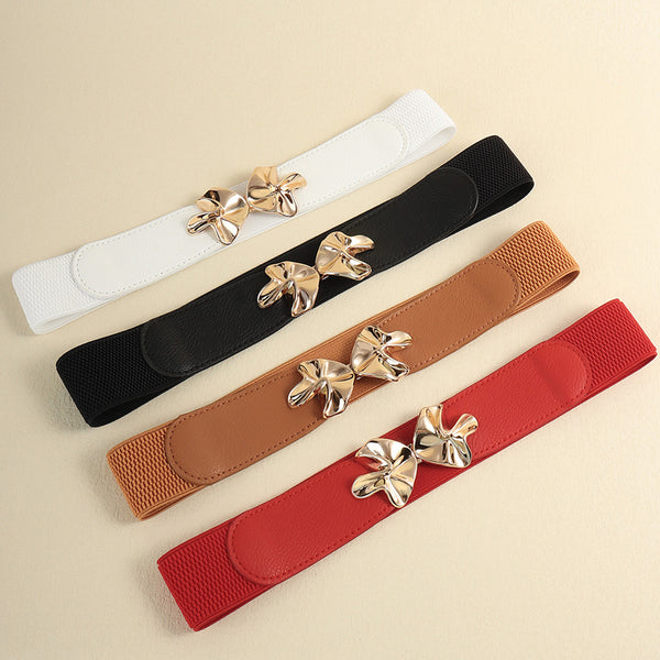 Alloy Buckle Elastic Belt-Teresa's Fashionista LLC