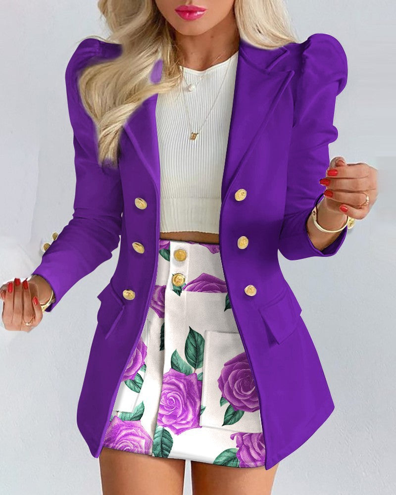 Fashion Solid Color Casual Suits Women's - Teresa's Fashionista LLC