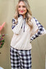 And The Why Drawstring Hooded Top and Plaid Pants Lounge Set - Teresa's Fashionista LLC