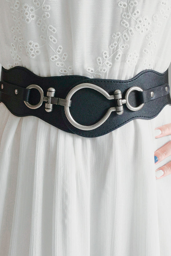 PU Leather Zinc Alloy Buckle Belt-Teresa's Fashionista LLC