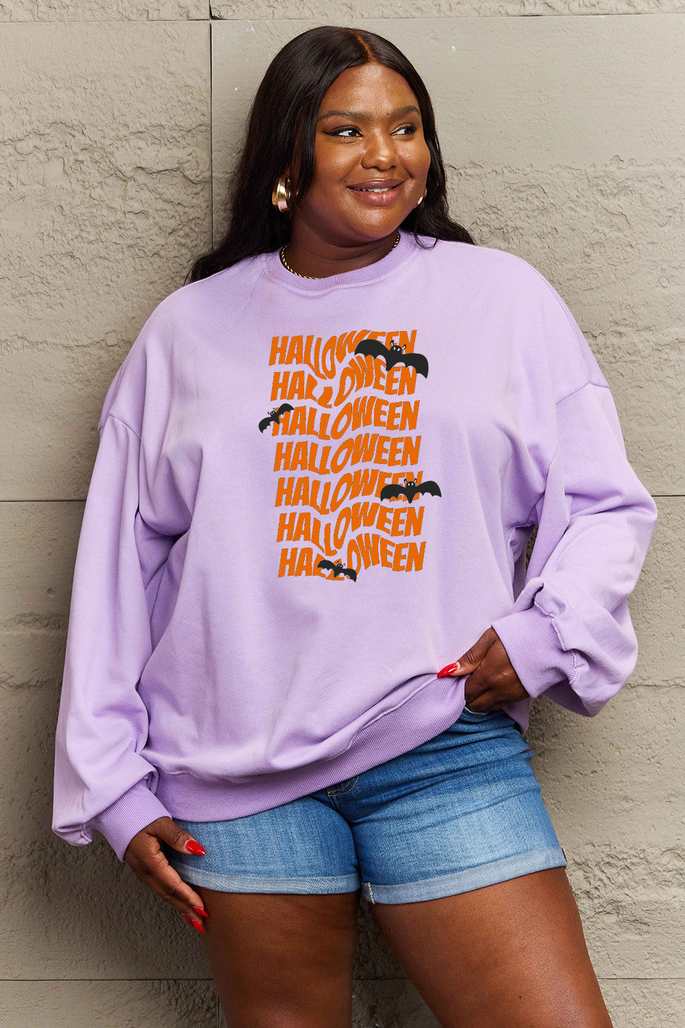 Simply Love Full Size HALLOWEEN Graphic Sweatshirt - Teresa's Fashionista LLC