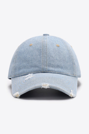 Distressed Adjustable Baseball Cap-Teresa's Fashionista LLC