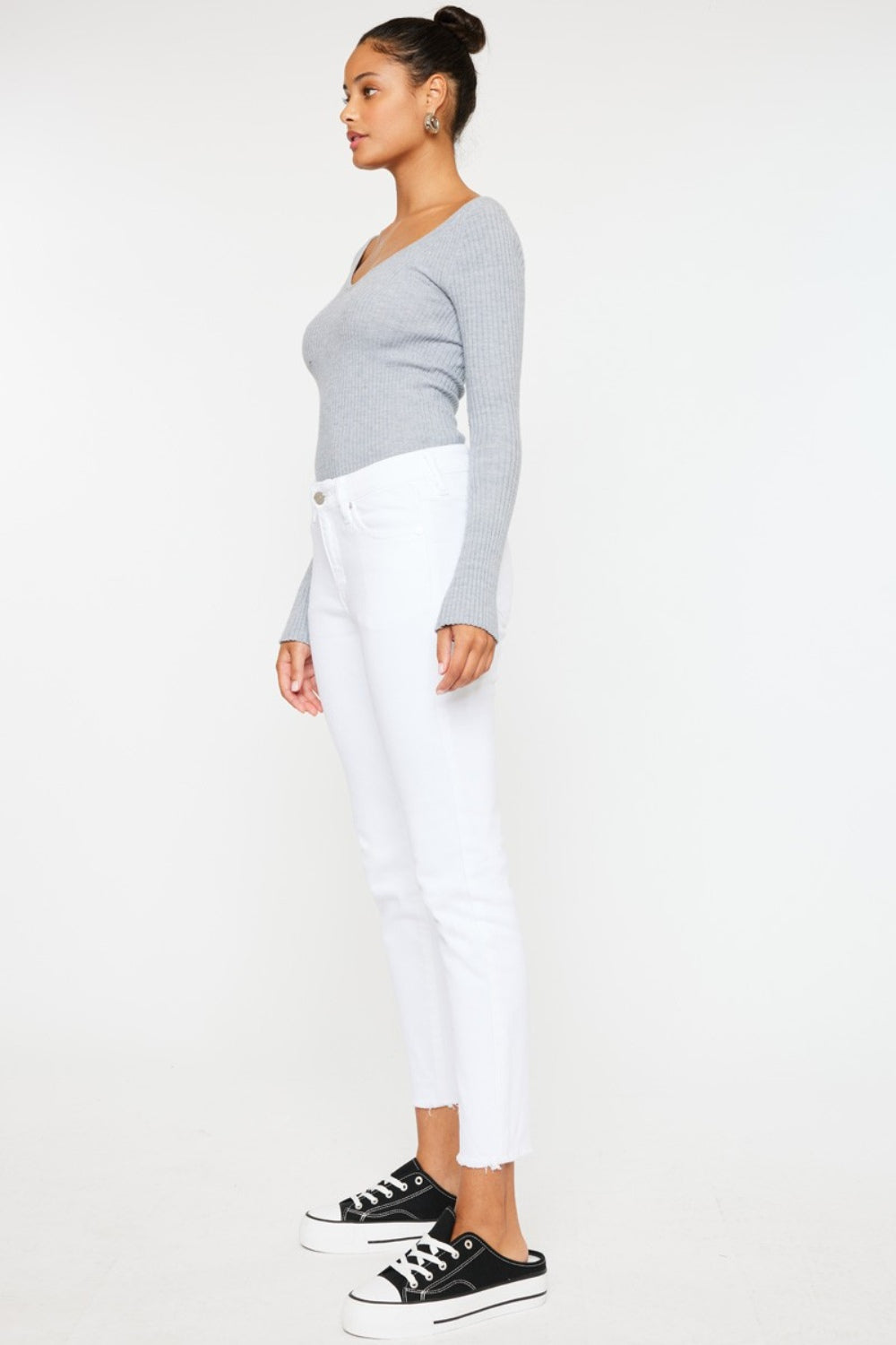 Kancan Mid Rise Ankle Skinny Jeans - Teresa's Fashionista LLC