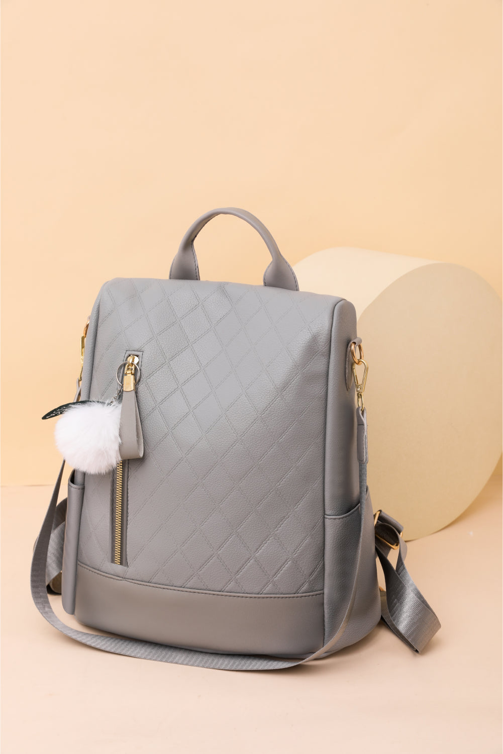 Pum-Pum Zipper Backpack-Teresa&#39;s Fashionista LLC