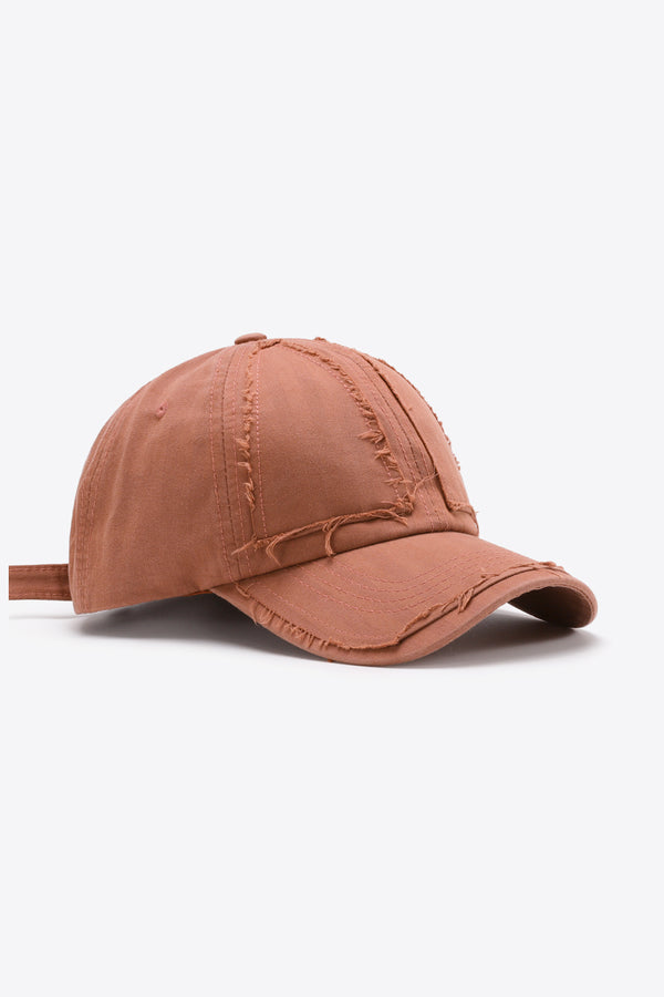 Distressed Adjustable Baseball Cap-Teresa's Fashionista LLC