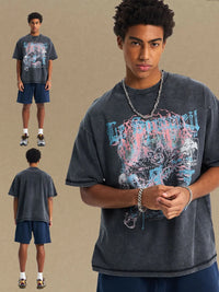 Men's Graphic Round Neck Half Sleeve T-Shirt