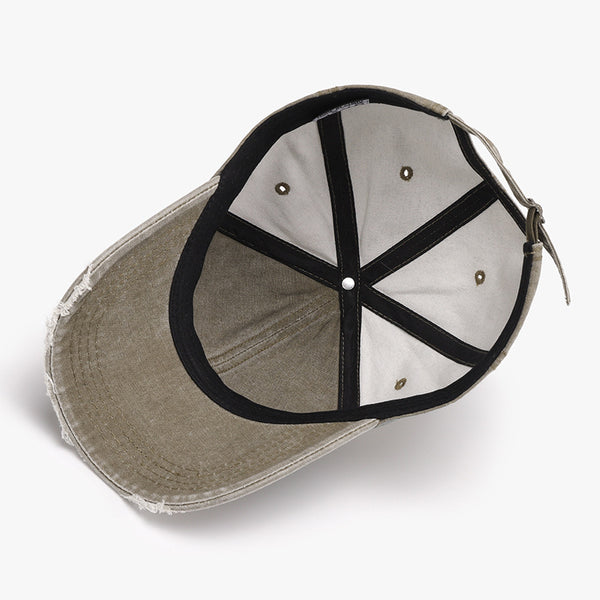 Distressed Washed Adjustable Baseball Cap-Teresa's Fashionista LLC