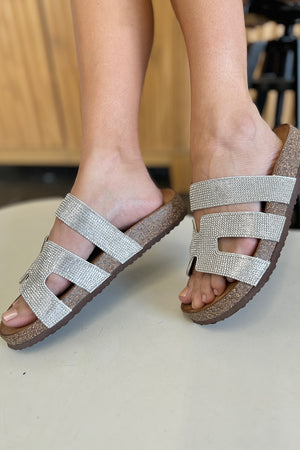 Forever Link Rhinestone Open Toe Sandals-Teresa's Fashionista LLC
