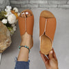 PU Leather Open Toe Sandals-Teresa's Fashionista LLC