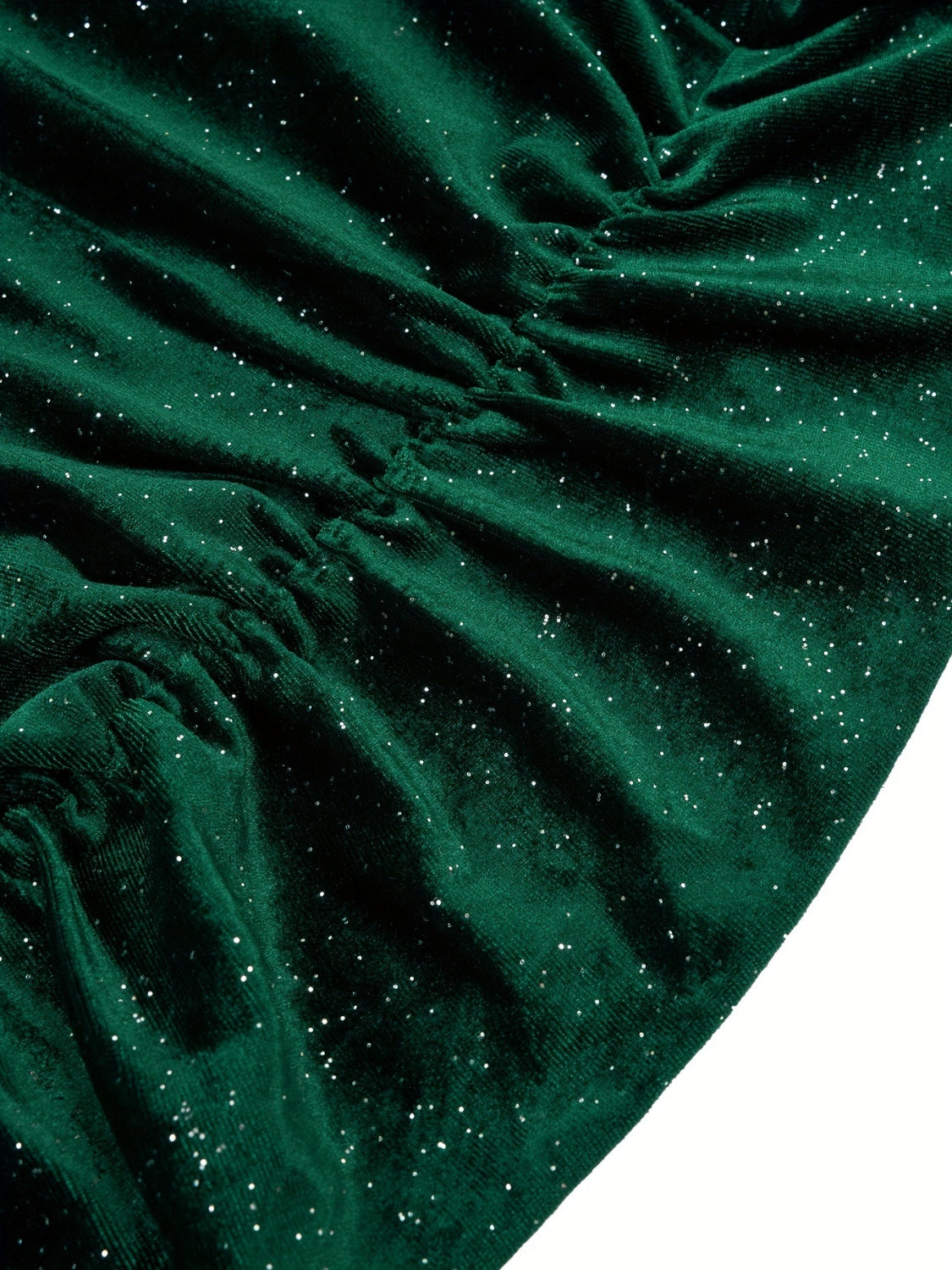 Glitter Ruched Cowl Neck Wrap Dress-Teresa&#39;s Fashionista LLC