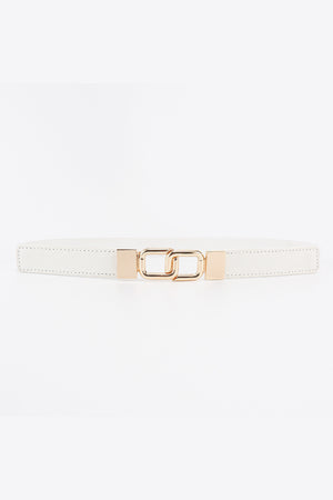 Geometric Double Buckle Elastic Belt-Teresa's Fashionista LLC
