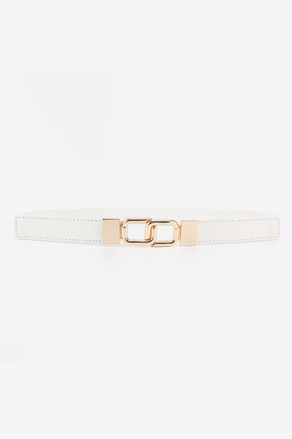 Geometric Double Buckle Elastic Belt-Teresa's Fashionista LLC