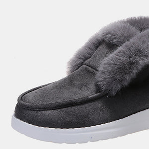 Furry Suede Snow Boots-Teresa's Fashionista LLC