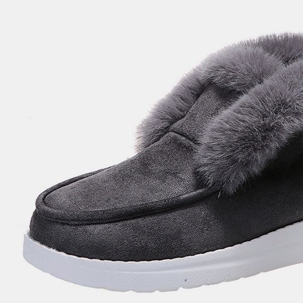 Furry Suede Snow Boots-Teresa's Fashionista LLC