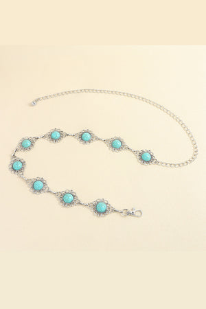 Vintage Turquoise Alloy Belt-Teresa's Fashionista LLC