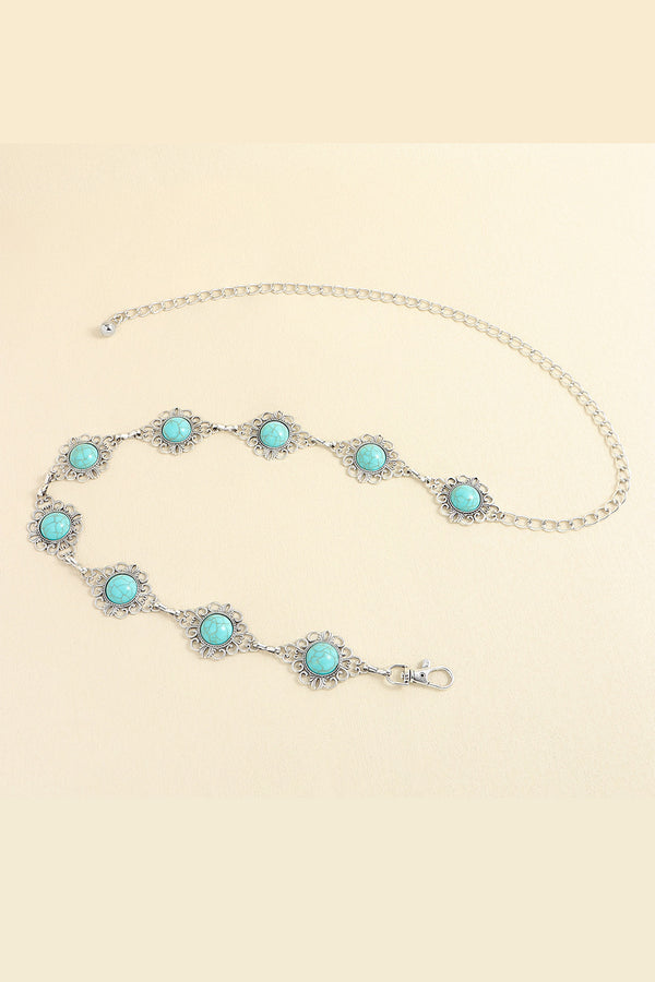 Vintage Turquoise Alloy Belt-Teresa's Fashionista LLC