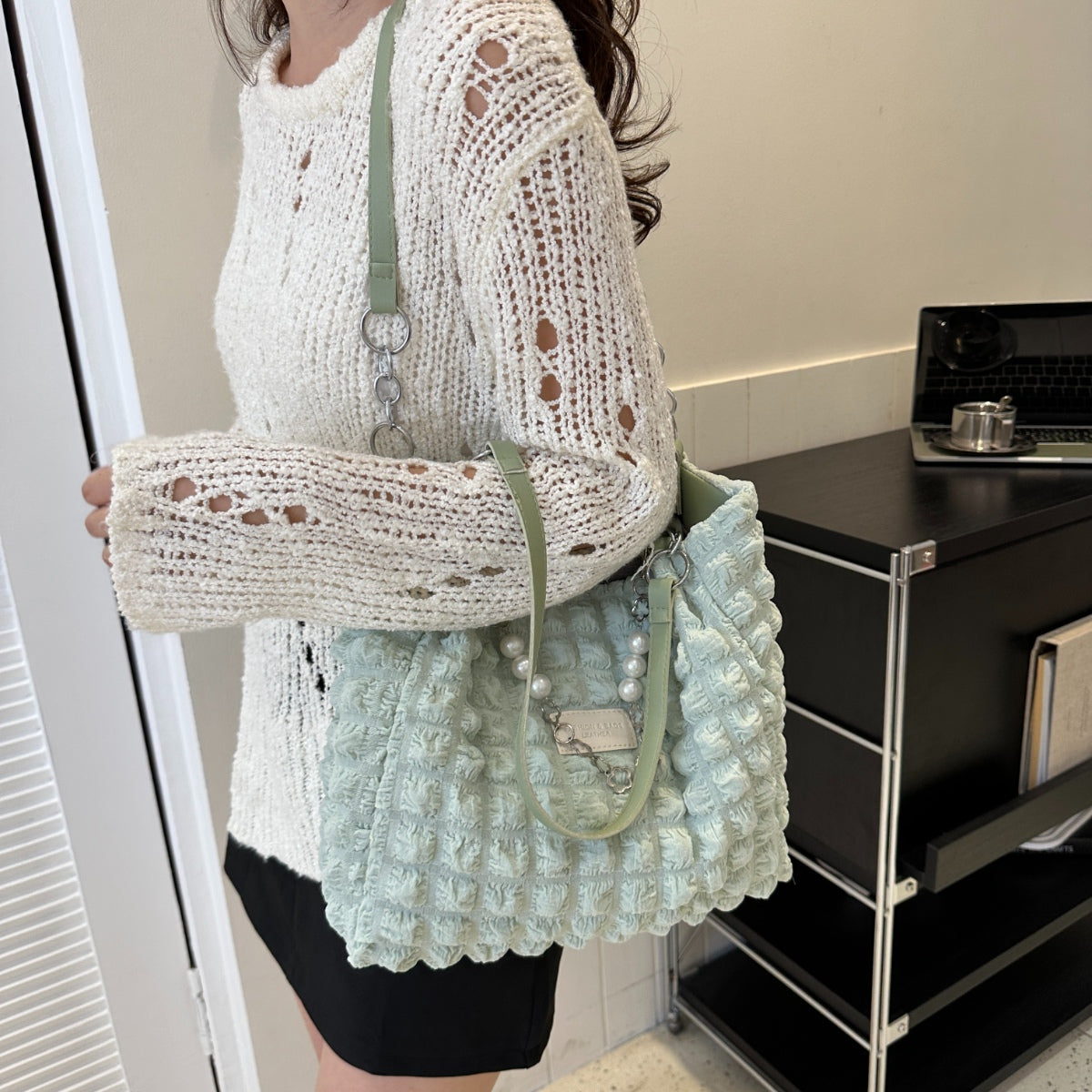 Cloud Puffy Polyester Tote Bag-Teresa&#39;s Fashionista LLC