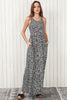 Leopard Round Neck Sleeveless Maxi Dress-Teresa's Fashionista LLC