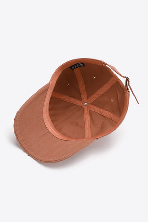 Distressed Adjustable Baseball Cap-Teresa's Fashionista LLC