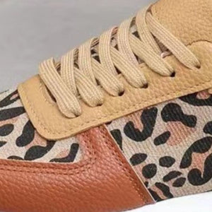 Tied Printed PU Leather Athletic-Teresa's Fashionista LLC