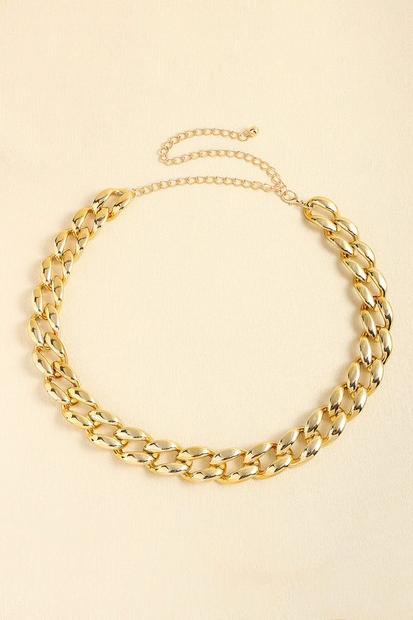 1" Width Acrylic Curb Chain Belt-Teresa's Fashionista LLC