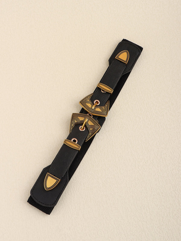 Double Buckle PU Leather Belt-Teresa's Fashionista LLC