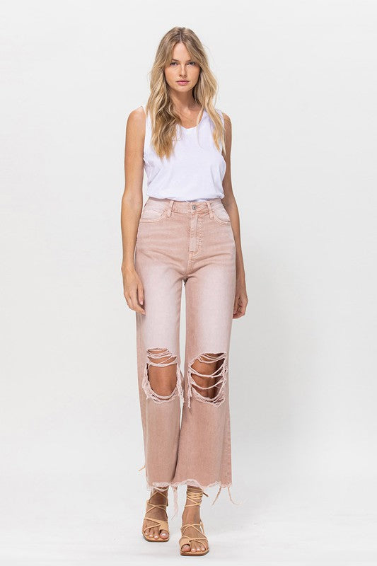 90's Vintage Crop Flare Jeans - Teresa's Fashionista LLC