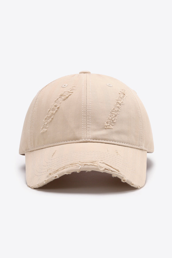 Distressed Adjustable Baseball Cap-Teresa's Fashionista LLC