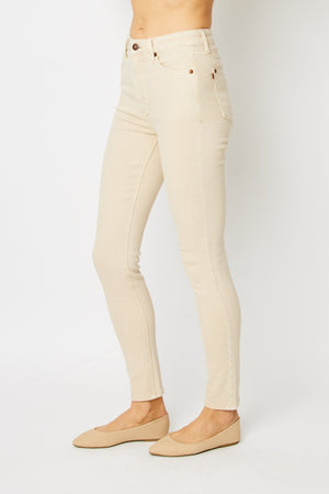 Judy Blue Full Size Garment Dyed Tummy Control Skinny Jeans-Teresa's Fashionista LLC