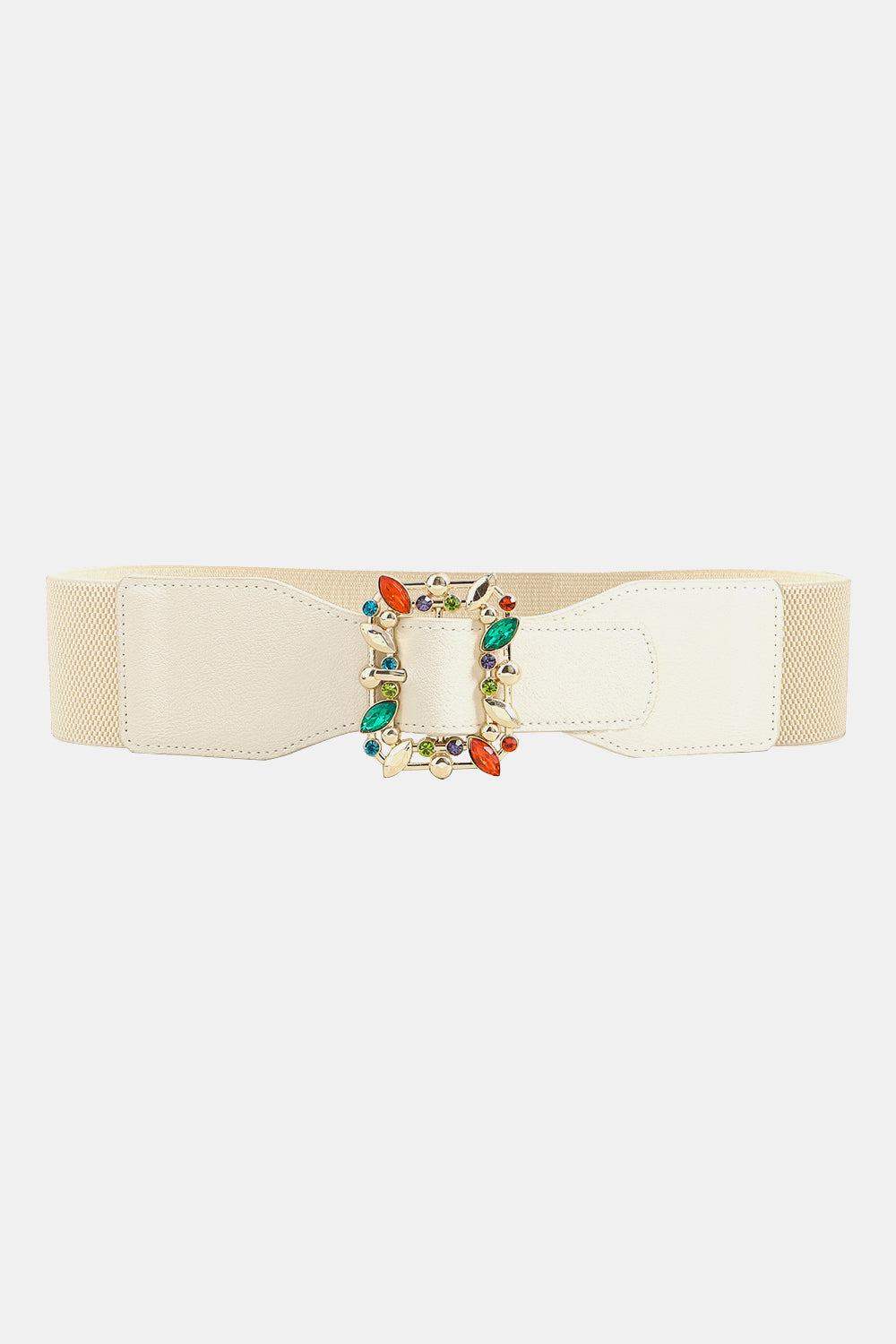 Multicolored Leaf Buckle Elastic Belt-Teresa's Fashionista LLC