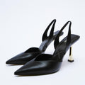 PU Leather Point Toe Stiletto Heel Pumps-Teresa's Fashionista LLC