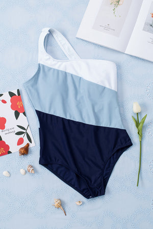 Full Size Cutout Color Block Sleeveless One-Piece Swimwear-Teresa's Fashionista LLC