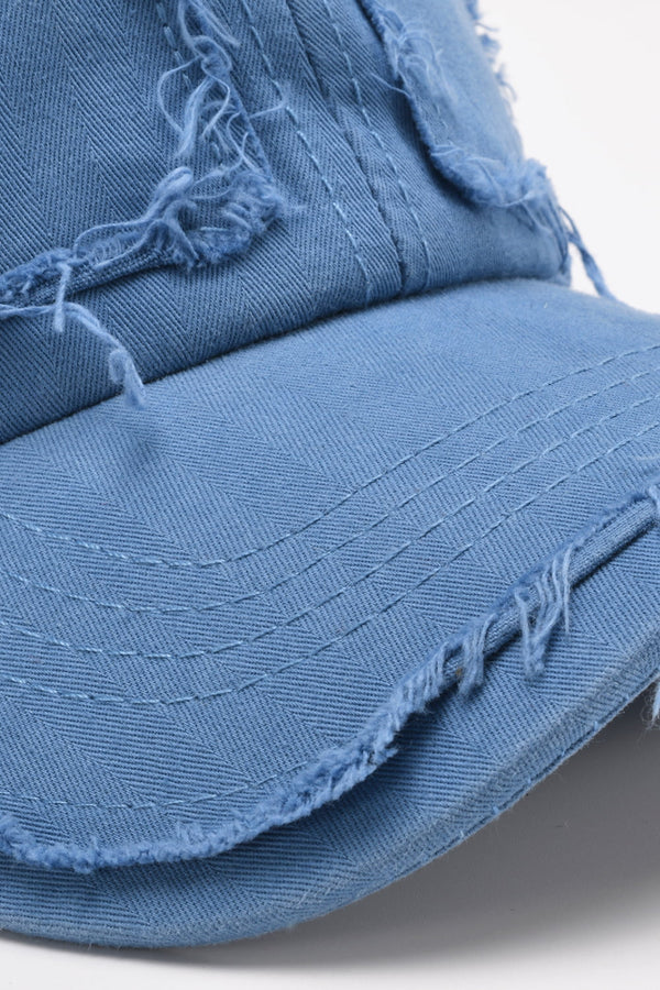 Distressed Adjustable Baseball Cap-Teresa's Fashionista LLC