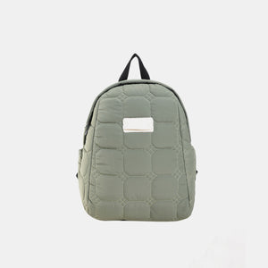 Quilted Polyester Backpack Bag-Teresa's Fashionista LLC