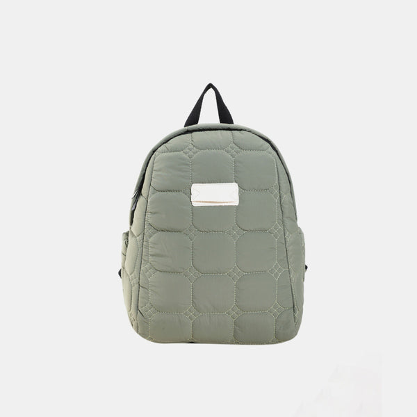 Quilted Polyester Backpack Bag-Teresa's Fashionista LLC