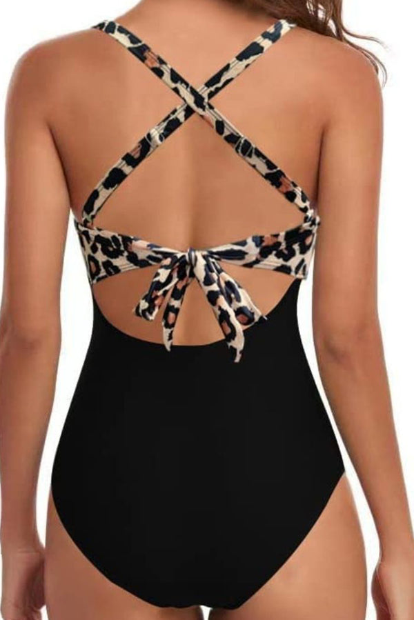 Tied Crisscross Cutout One-Piece Swimwear-Teresa's Fashionista LLC