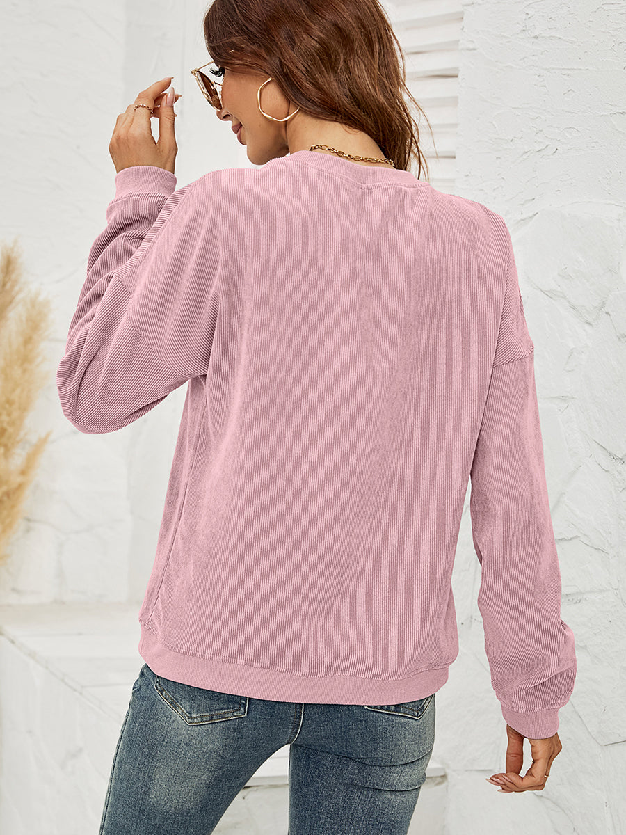 Skull Graphic Dropped Shoulder Sweatshirt - Teresa's Fashionista LLC