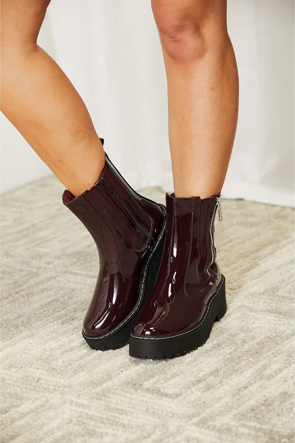 Forever Link Side Zip Platform Boots-Teresa's Fashionista LLC