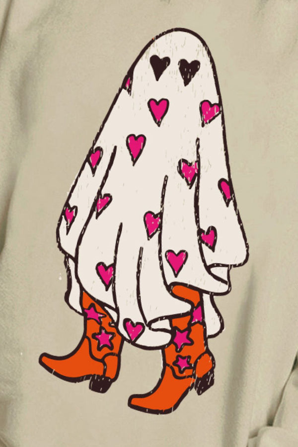 Ghost Graphic Dropped Shoulder Sweatshirt - Teresa's Fashionista LLC