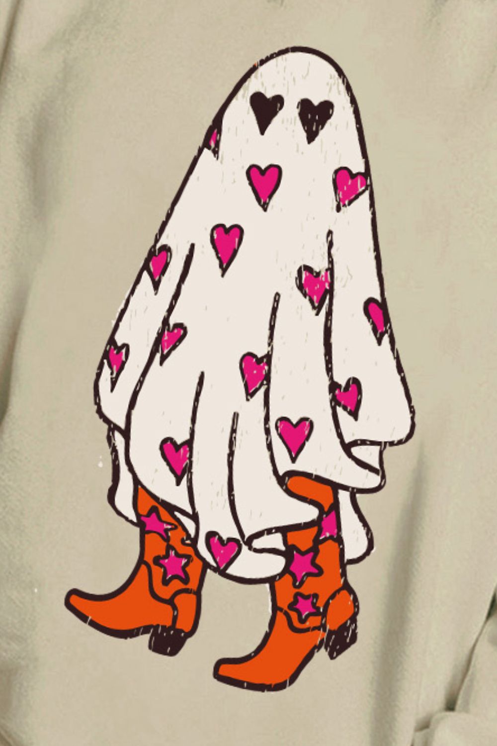 Ghost Graphic Dropped Shoulder Sweatshirt - Teresa's Fashionista LLC