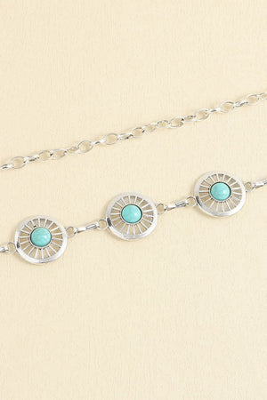 Vintage Turquoise Alloy Belt-Teresa's Fashionista LLC