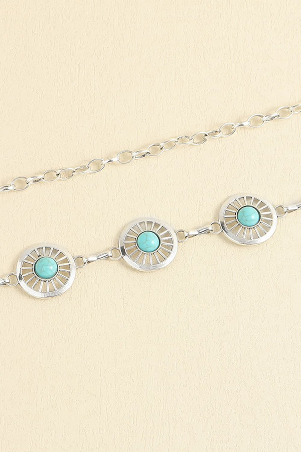 Vintage Turquoise Alloy Belt-Teresa's Fashionista LLC