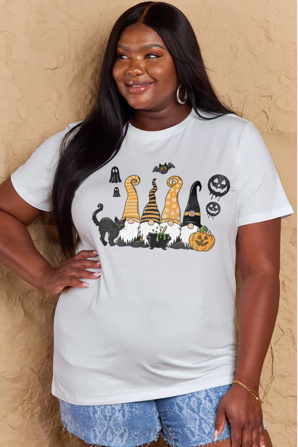 Simply Love Full Size Halloween Theme Graphic Cotton T-Shirt - Teresa's Fashionista LLC