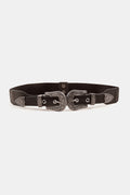 Symmetrical Zinc Alloy Buckle PU Leather Belt-Teresa's Fashionista LLC