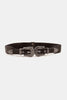 Symmetrical Zinc Alloy Buckle PU Leather Belt-Teresa's Fashionista LLC