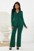 Lapel Collar Long Sleeve Blazer and Pants Set-Teresa's Fashionista LLC