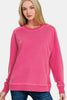 Zenana Full Size Pigment Dyed French Terry Sweatshirt - Teresa's Fashionista LLC